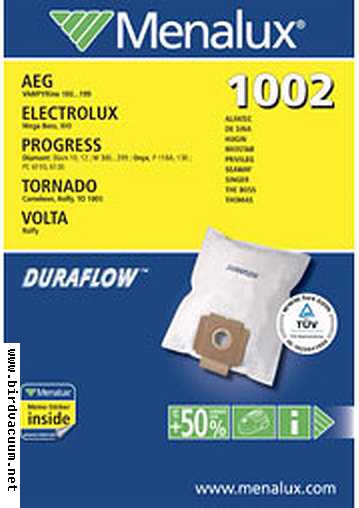 Menalux S Bag Duraflow Vacuum Bags Pack of 5 Part 1800