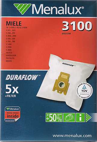 Menalux 3100 Duraflow Bags