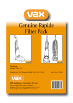Vax Genuine Rapide Filter Pack